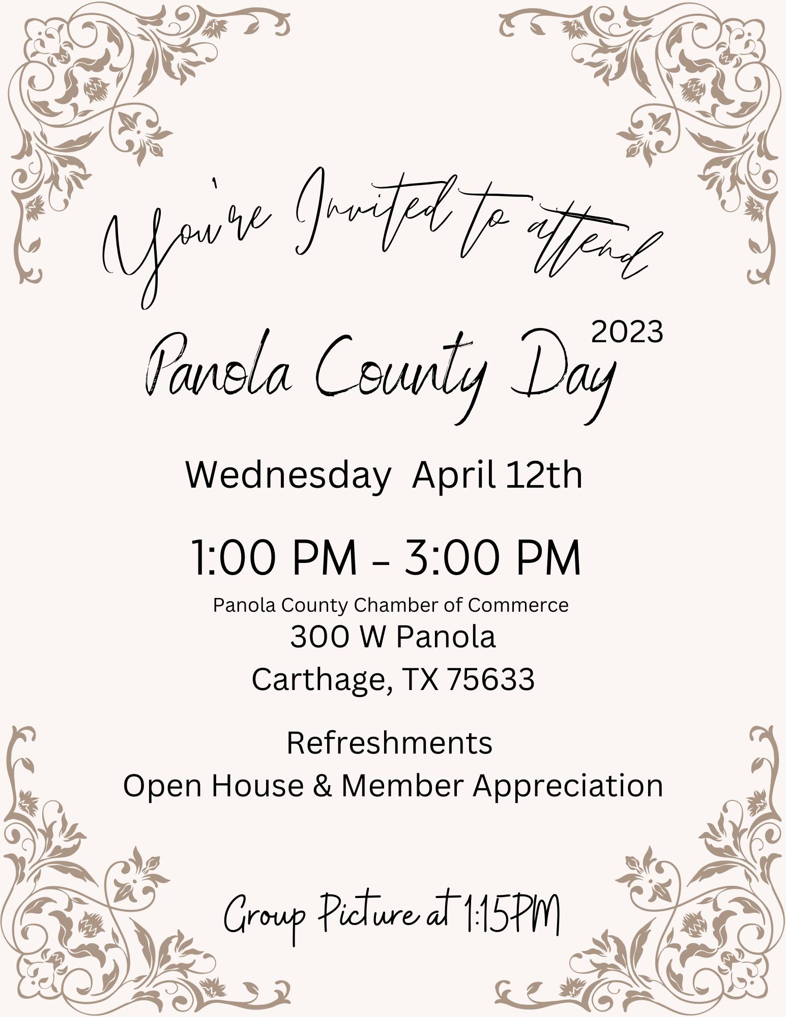 Event Information - Panola County Texas Chamber of Commerce